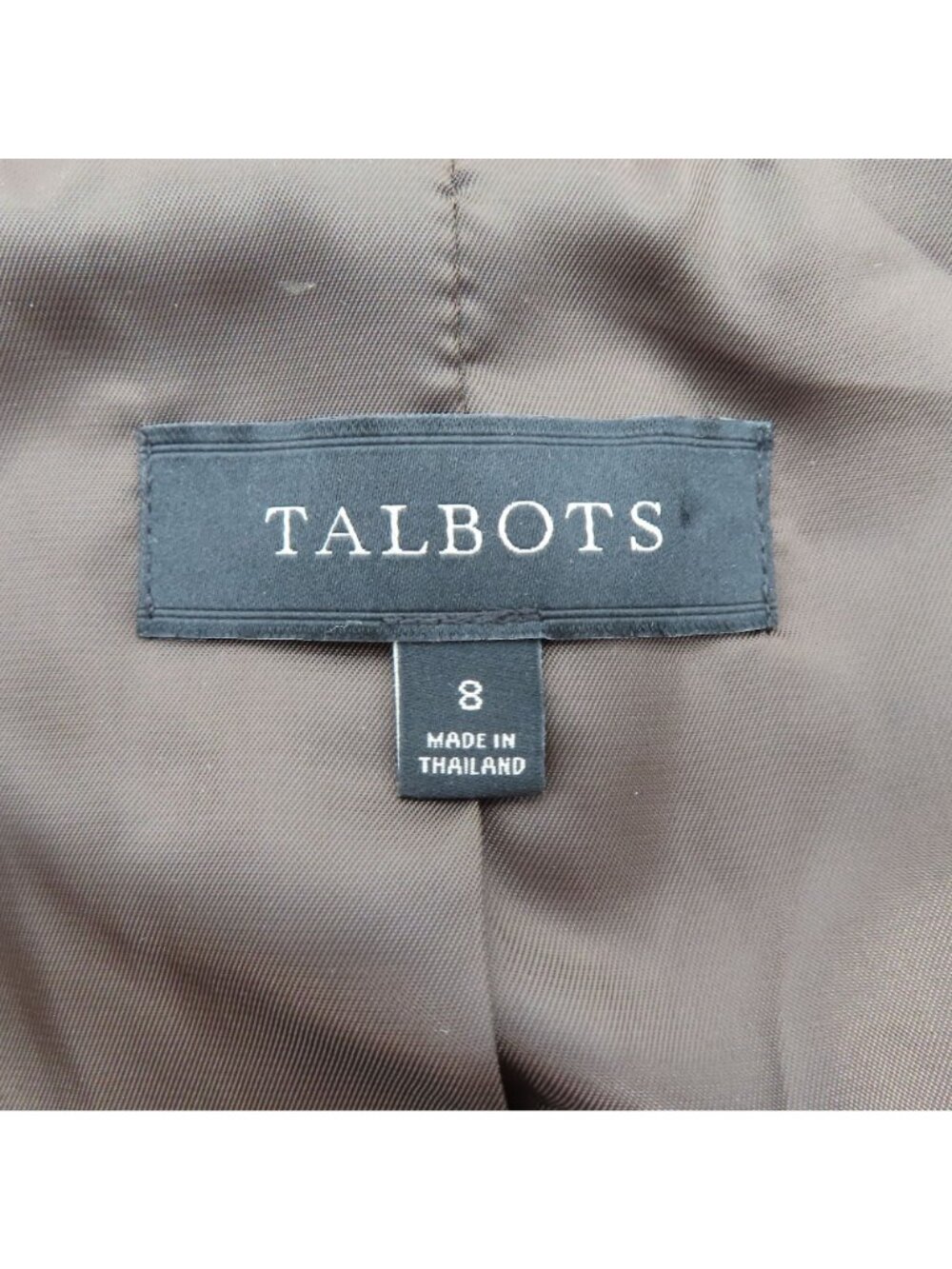 Talbots Women 8 Orange Brown Pink Houndstooth One Button Blazer Jacket Coat - Picture 7 of 10